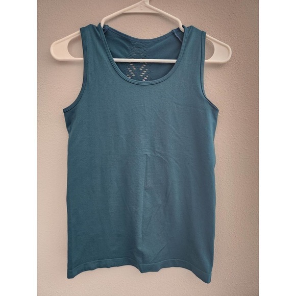 Tema ATHLETICS SEAMLESS TEAL LEAF TANK SZ M/L - Picture 2 of 4